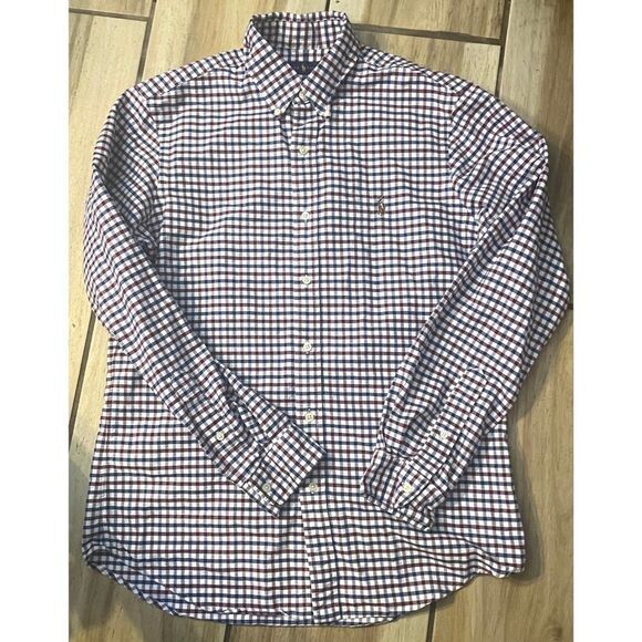 Polo Ralph Lauren Mens Multicolor Long Sleeve Collared Button Front Shirt Size M - Picture 1 of 7